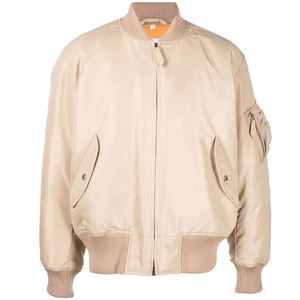 Chaqueta bomber personalizada para hombre, chaqueta de béisbol de poliéster 100%, con puños elásticos y cintura - Product Image 1