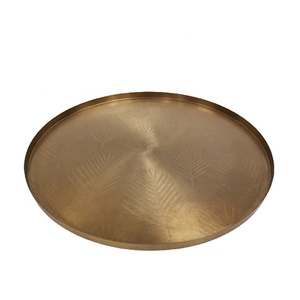 Serveware Designer Bandeja de servicio decorativa de forma redonda Plato y plato con acabado pulido para servir en el Hotel - Product Image 4