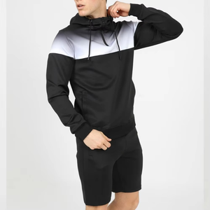 Ensemble de shorts pour hommes brodés par sublimation, sweat-shirt et short de survêtement, mode d'hiver, streetwear, 100% coton, vente en gros OEM - Product Image 4