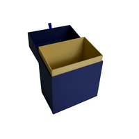 Boîtes rigides ondulées noires et bleues au design élégant pour l'emballage des fruits et le stockage des aliments avec papier offset et impression personnalisée