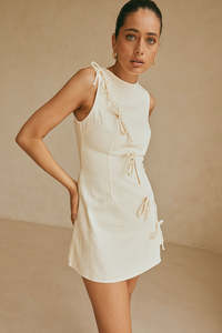 Vestido de Verano sin Mangas 100% Algodón, Transpirable, Ecológico, Lavable, Antiarrugas, Mini, Estilo Vintage, Casual, Dulce, Corte Ajustado, Color Sólido - Product Image 5