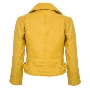Nouvelle arrivée Veste en cuir d'agneau véritable pour femmes Coupe ajustée, taille XL Plus, Design respirant avec décoration de poche - Product Image 6