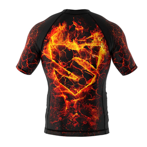 Hot Sale Half Sleeve Compression Fitness Gym Shirts For Adult Fully Sublimated BJJ Rash Guard Shirts Men's MMA Rash Guard - Product Image 2