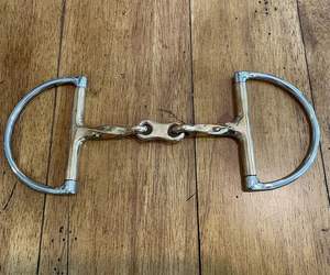 Broca de anillo Dee de 4 "de acero inoxidable de alta calidad, eslabón francés de giro lento, Boca de plata alemana, productos para caballos ecuestres - Product Image 1