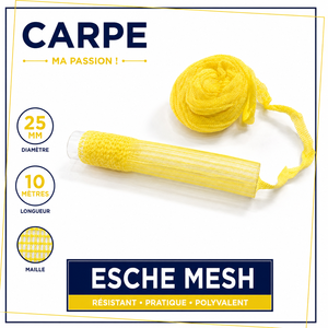 RECHARGE ESCHE MESH Jaune 15mm 25mm 10 mètres Accessoires de protection pour la pêche à la <span class=keywords><strong>carpe</strong></span> en eau douce, techniques de pêche au fond, matériau PP - Product Image 2