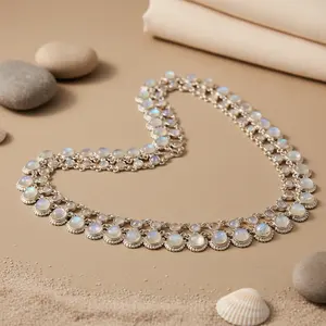 Collier en argent 925 avec nacre, bijoux de déclaration pour femmes - Product Image 2