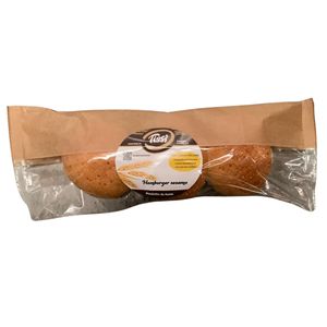 Tissi 210g x 10 pièces Pain Hamburger au Sésame Farine de Blé Douce avec Saveur de Céréales en Sac de MICHELETTO S.R.L. - Product Image 1