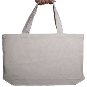 <b>Extra</b> <b>Large</b> 100% Cotton Canvas Shopping Bag Silk Screen <b>Print</b> High Quality Eco-Friendly Reusable Bag for Beach Tote Grocery Use - Product Image 4