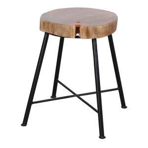 Acacia Wood and Iron Tufted Modern <b>Dining</b> <b>Stool</b> for Hotel Wedding Banquet Home Office Warehouse Events-Durable - Product Image 1
