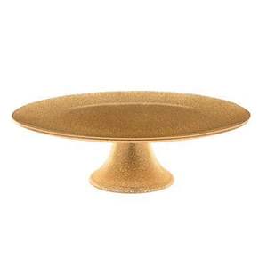 Plateau à gâteau en métal avec miroir décoratif, plateau tournant rond en or poli, support de luxe pour dessert de mariage, socle pour fruits - Product Image 6