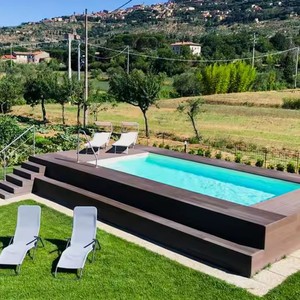 Conception de plancher de terrasse <span class=keywords><strong>en</strong></span> <span class=keywords><strong>bois</strong></span> de jardin sur mesure <span class=keywords><strong>5m</strong></span> grande <span class=keywords><strong>piscine</strong></span> <span class=keywords><strong>en</strong></span> fibre de verre conteneur composite hors sol <span class=keywords><strong>en</strong></span> <span class=keywords><strong>bois</strong></span> - Product Image 2