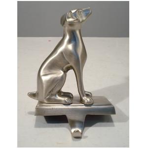 Porte-chaussettes en métal argenté brillant pour chat, pour la décoration de Noël et de fête à la maison - Product Image 2