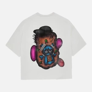 Camiseta de Hip Hop de gran tamaño, ropa de calle personalizada, ajuste cuadrado sin costuras, hombro caído, diseño recortado para ropa informal y de moda - Product Image 4