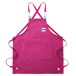 Tablier à bavette en coton de style coréen personnalisé en gros Vêtements de travail imperméables à l'huile avec logo imprimé pour hommes femmes pour le nettoyage de la cuisine - Product Image 3