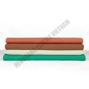 Hot selling Plain Dyed Knit TC Rib Fabric fashion Cotton Polyester Spandex Material 1x1 Rib Fabric