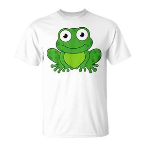 T-shirt con simpatico cartone animato a forma di rana per bambini, design unisex a maniche corte con stampa digitale - Product Image 1