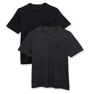 T-shirt pour homme à manches courtes en tissu tricoté, t-shirt personnalisé avec logo et t-shirt uni à col rond - Product Image 1