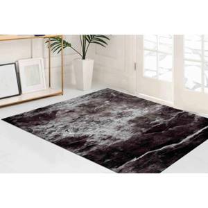 Tapis en pierre de marbre noir : Tapis contemporain à motifs en encre d'alcool, avec poils doux - Product Image 3
