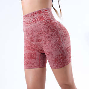 Cheap Price High Waist Solid Four-Way Stretch Yoga <b>Shorts</b> for Women Fitness <b>Seamless</b> - Product Image 3