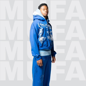 Venta al por mayor de ropa de calle personalizada de alta calidad con cremallera 100% sudaderas con capucha de algodón conjunto con pantalón servicio OEM disponible 2024 - Product Image 4