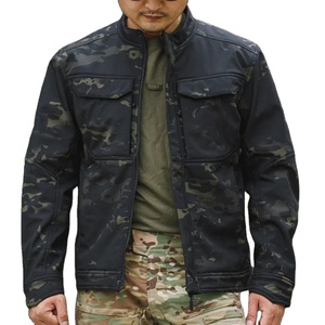 Chaqueta Bomber táctica de invierno para hombre, Softshell de piel de tiburón de camuflaje para caza al aire libre, Airsoft acogedor con cierre de cremallera multibolsillos - Product Image 3