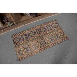 Vintage turc 16x31ft grand tapis Style classique vert Beige laine Latex support Patchwork motif pour couloir chambre décor - Product Image 5