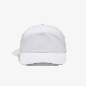 White 5-Panel <b>Baseball</b> <b>Cap</b> Embroidery Golf Day Logo Unisex Adjustable Laser Cut Hat Spring Summer Casual Outdoor Wear - Product Image 2