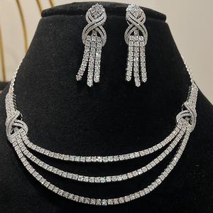 Ensemble de collier élégant en or 14 carats avec diamants naturels taille brillant certifiés IDGIL, collection de bijoux de luxe pour femmes - Product Image 6