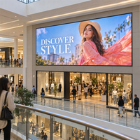 P1.87 Fansız Döküm Alüminyum LED Duvar Ekranı Kapalı Alan Sabit Reklam Gösterge Panelleri Alışveriş Merkezi Atriumları için