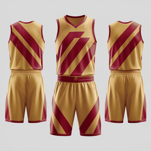 Maillot de basket-ball personnalisé pour hommes, uniforme de basket-ball de haute qualité, short de basket-ball d'été respirant et réversible certifié BSCI - Product Image 3