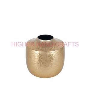 แจกันดอกไม้พื้นผิวทรงเรขาคณิตแจกันตั้งพื้นได้สำหรับตกแต่งบ้านที่ทันสมัยแจกันตั้งพื้นทำจากโลหะสำหรับห้องนั่งเล่น - Product Image 4