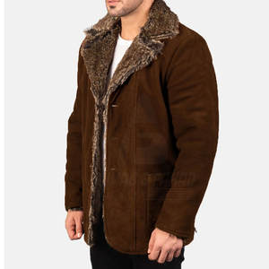 Abrigo Ecológico de Primera Calidad para Hombre, de Gamuza y Cuero, Relleno de Lana, Suave para un Estilo Urbano Diario - Product Image 2