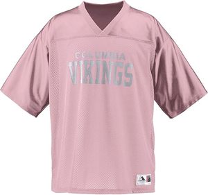 Maillot de sport Columbia Vikings marron à col en V, en maille polyester, à manches courtes, avec capuche - Product Image 4