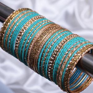 Latest Design Women's Jewelry Hand Made Bridal Bangles Sets for Ladies Wholesale Indian Style Churiya Bangle Set for Wedding - Product Image 2