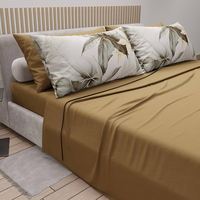 Parure de draps en microfibre de polyester moderne de haute qualité, 6 pièces, motif imprimé numérique uni, 300 fils, tissée, infroissable et rafraîchissante