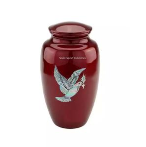 Urnes de crémation en aluminium personnalisées noires avec bande imprimée de fleurs d'argent pour les urnes commémoratives d'enterrement de cendres humaines - Product Image 4