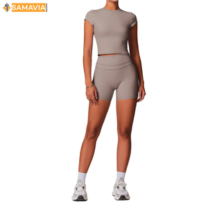 Soutien-gorge de sport Samavia pour femmes, maintien élevé, bretelles réglables à l'avant, dentelle, élasthanne/nylon, anti-chocs, séchage rapide, évacuation de la transpiration - Product Image 5
