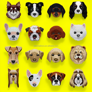 Parche Bordado con Cara de Perro para Ropa y Mochilas - Product Image 1