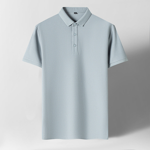 T-shirt de golf unisexe personnalisé en coton 100% à séchage rapide avec logo brodé sur le devant et poche pour hommes et femmes - Product Image 5