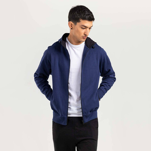100% coton fait coton mélangé hommes sweat à capuche zippé/gros sweat à capuche zippé pour hommes avec logo de broderie personnalisé - Product Image 3