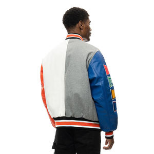 Blouson universitaire personnalisé pour homme, col montant, à capuche, design hiver, logo frontal, 100 % laine, chauffant - Product Image 4