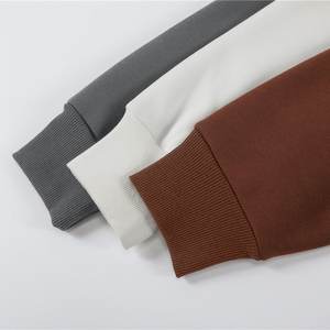 La mejor sudadera personalizada de algodón 100% para hombre, sudadera de forro polar suave con bolsillo y hombros caídos, método de serigrafía, diseño liso personalizado - Product Image 6