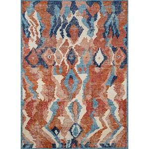 Alfombra Kilim de Lana Grande Erbe, Anudada a Mano, con Patrón Abstracto en Rojo y Naranja, para Entrada, Pasillo, Rectangular 9x12 - PKWL-8020 - Product Image 1