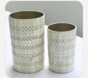 Vase de table en fer fait main Pot de fleur en incrustation d'os multi-motifs de marque pour la décoration intérieure Occasion de mariage Couleur mélangée - Product Image 3