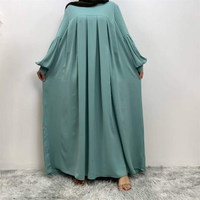 Fabricant pakistanais turquie dubaï modeste Abaya Cardigan 2024 élégant couleur unie doux crêpe ample longue Maxi Abaya femmes robe