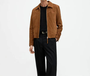 Nouvelle Veste d'Hiver Tendance 2026 en Cuir de Vachette Véritable de Haute Qualité, Respirante, Sans Coutures, Col à Capuche, Taille XL, Tissu Enduit - Product Image 1