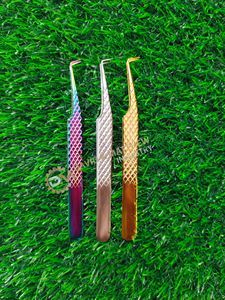 แหนบต่อขนตาสูงทำจากสเตนเลส90องศาอุปกรณ์แต่งคิ้วปลายแหลมไฟเบอร์ออกแบบโลโก้ได้ตามต้องการเพื่อความงาม - Product Image 4