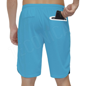 Shorts de sport en toile noire avec logo brodé personnalisé, pour hommes, de haute qualité, décontractés, athlétiques, respirants - Product Image 2
