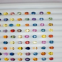 Pierres précieuses en vrac de qualité supérieure certifiées IGI, saphirs naturels multicolores, lueur excellente, traités thermiquement, taille mixte 4,5x3,5mm, 300 carats, NARNOLI