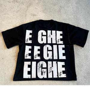 T-shirts en coton lourd à épaules tombantes avec broderie personnalisée, appliqué, tissé, DTG, 100% coton respirant, coupe ample pour homme - Product Image 5